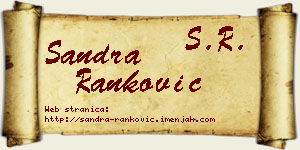 Sandra Ranković vizit kartica